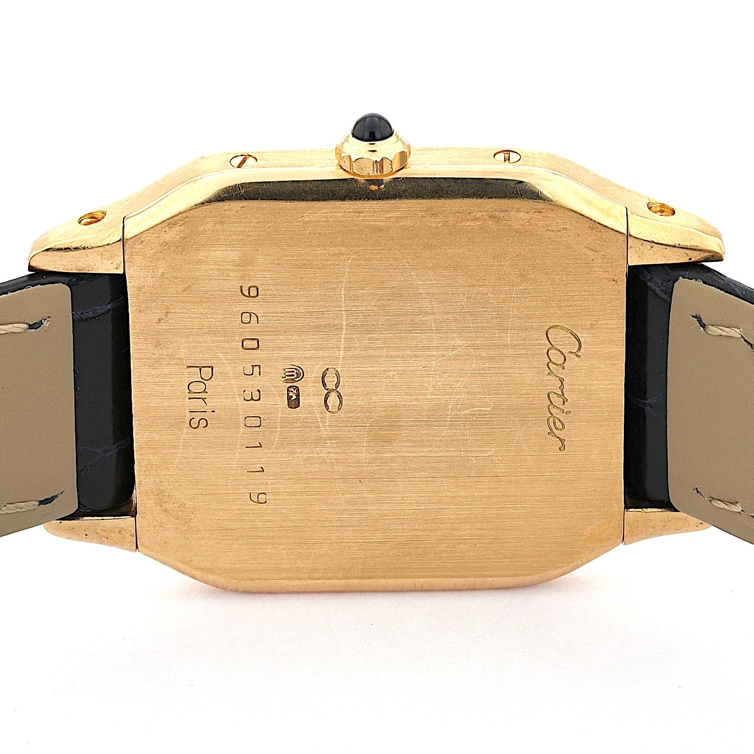 Cartier Santos Dumont, Gehäusedeckel Rückseite