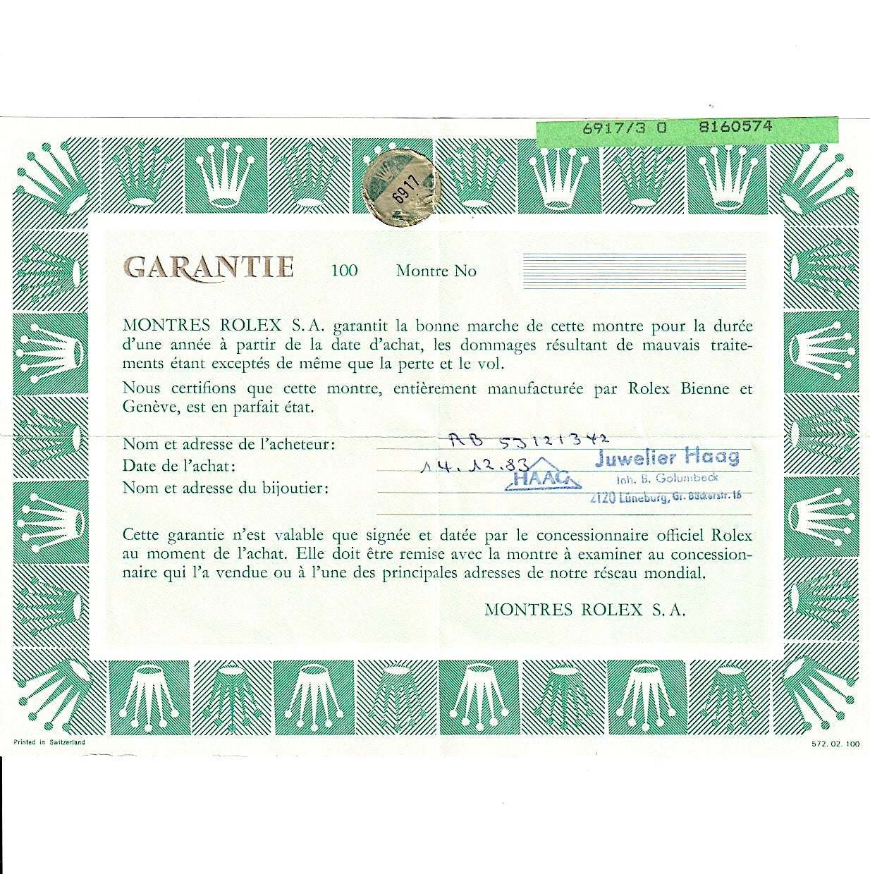 Vintage Rolex Lady-Date 69173 in Stahl / Gold, Papiere