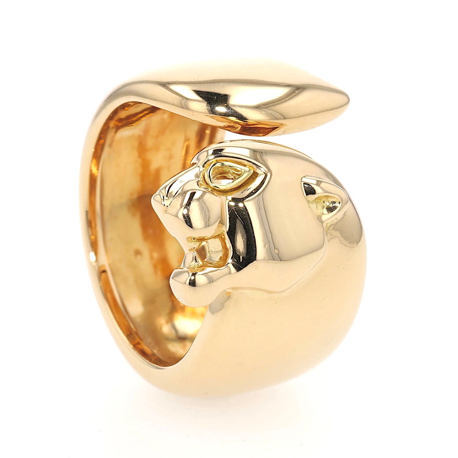 Cartier Ring Panthère in 750er Gelbold, stehend rechts gedreht