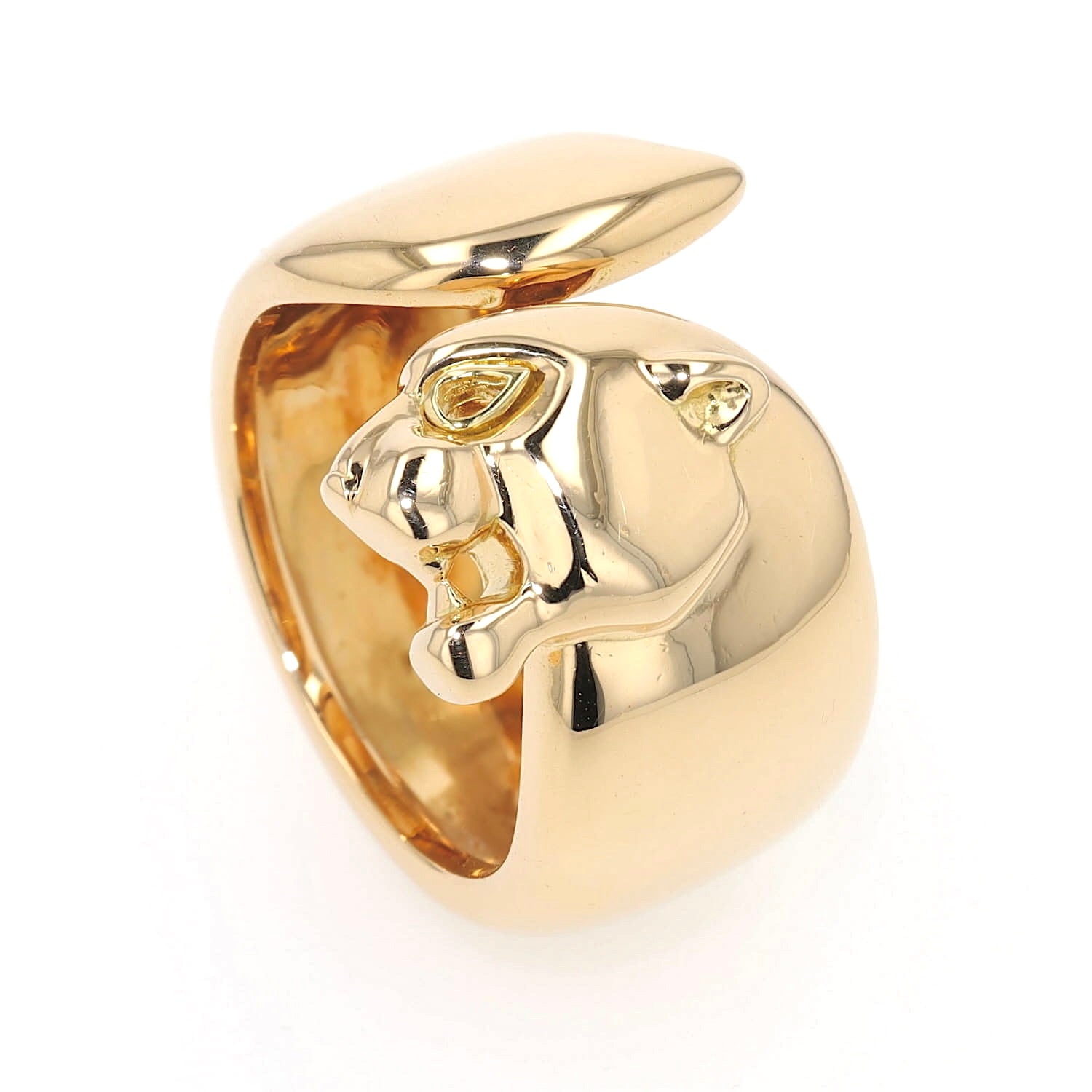 Cartier Ring Panthère in 750er Gelbold, stehend Draufsicht rechts gedreht
