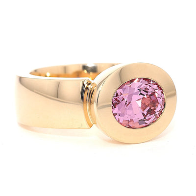 Jochen Pohl ring in 750 gold with a natural, pink spinel approx. 3.5 ct