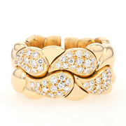 Chopard Casimir Ring in 750er Gelbgold mit Brillanten, liegend frontal