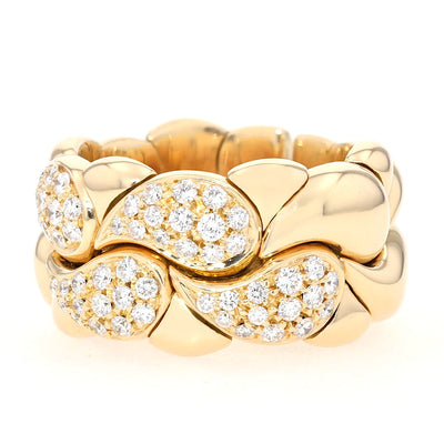 Chopard Casimir Ring in 750er Gelbgold mit Brillanten, liegend links gedreht