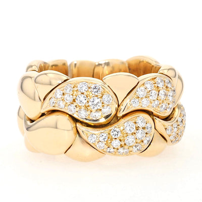 Chopard Casimir Ring in 750er Gelbgold mit Brillanten, liegend rechts gedreht