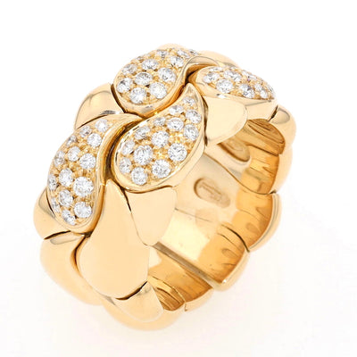 Chopard Casimir Ring in 750er Gelbgold mit Brillanten, stehend
