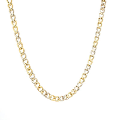 Pomellato Vintage-Kette  aus 750er Gelb- und Weißgold, Hängend frontal