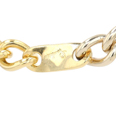 Pomellato Vintage-Kette  aus 750er Gelb- und Weißgold, Punze Goldplatte Vorderseite 